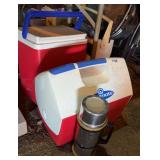 Playmate and igloo, coolers and thermos