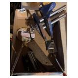 Bench vise mirrors knives etc