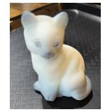 Hand painted Fenton cat