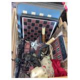Metal doll bicycles, giraffe, wooden home decor
