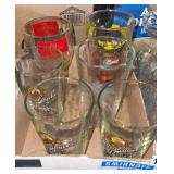Two boxes of bar glasses
