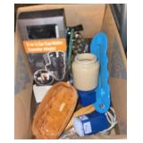 Two boxes, canning, and storage jars, other