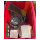 Tote of vents, ducts and hose