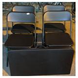 Plastic folding Card table and four chairs