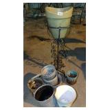 Planters and metal planter stand