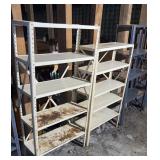 2 metal shelves