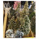 2 bxlts Christmas village accessory trees