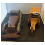 Wooden car and buggy