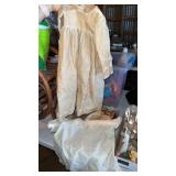 Box vintage baby clothing, shoes, nesting boxes,