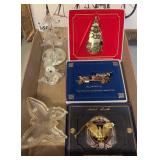 Three White House Christmas, ornaments, glass