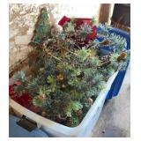 Christmas garland and bows