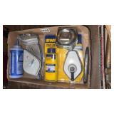 Chalk lines, chalk, tape measure