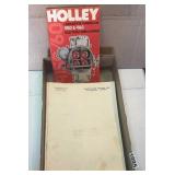 Old Chevy books and Holley handbook
