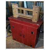 2 wall hanging kitchen cabinet and towel holder
