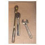 2 Craftsman ratchets and wrench