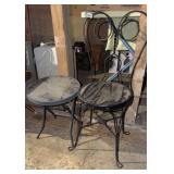 Metal chair, end table