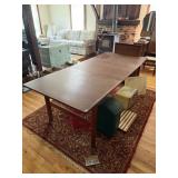 LG OAK DINING ROOM TABLE 4 EX LEAVES 2" EACH