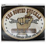 BUSTED KNUCKLE GARAGE TIN SIGN