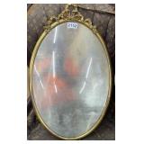 OVAL BRASS FRAME WITH CONCAVE GLASS 14" X 22"