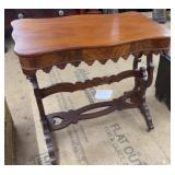 EARLY MAHOGANY FEDERAL SERPENTINE SIDE TABLE