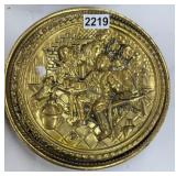 VINTAGE EMBOSSED BRASS WALL PLATES 8" (2) 10" (3)