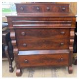 EMPIRE FLAME MAHOGANY DRESSER 2 OVER 4