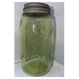 LIGHT GREEN MASON JAR ZINC LID QUART