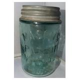AQUA MASON JAR ZINC LID PINT