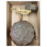 NUTMEG GRINDER, COPPER CAKE MOLD