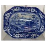 STAFFORDSHIRE PLATTER 17" - HAIRLINE ON BACK