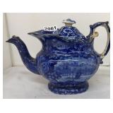 STAFFORDSHIRE TEAPOT - SOME DAMAGE NOT ORIG LID