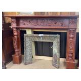 WOODEN FIREPLACE MANTLE