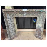 HEAVY BRASS FIREPLACE INSERT