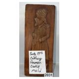 19TH CENTURY HAND CARVED WOODEN COOKIE MOLD