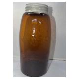AMBER MASON JAR ZINC LID 64OZ