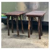 Rustic end tables