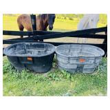(2) Rubbermaid 100 Gallon Watering Troughs