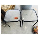 (2) Glass Top Patio Tables