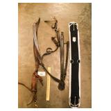 Group lot of equestrian items including a 33 inch