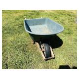 Plastic Wheel Barrow w/ wooden handles