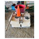 (6) Bags of sawdust, a branding iron, T-Post