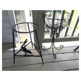Pair of metal plant stands