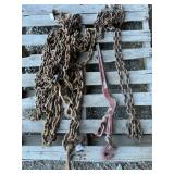 Pallet Lot: Chain Binder, Large group of log