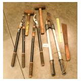 Group lot of pruning shears & more