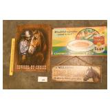 Metal Cowgirl By Choice Sign, Campbells Vegetable