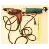 Milwaukee Drill & Makita Grinder