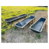(3) 10 Ft Feed Bunks