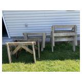 (3) Sets of Wooden Saw Horses