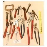 Group lot of Pliers & Wrenches