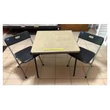 Vintage Card Table with (2) Folding Chairs